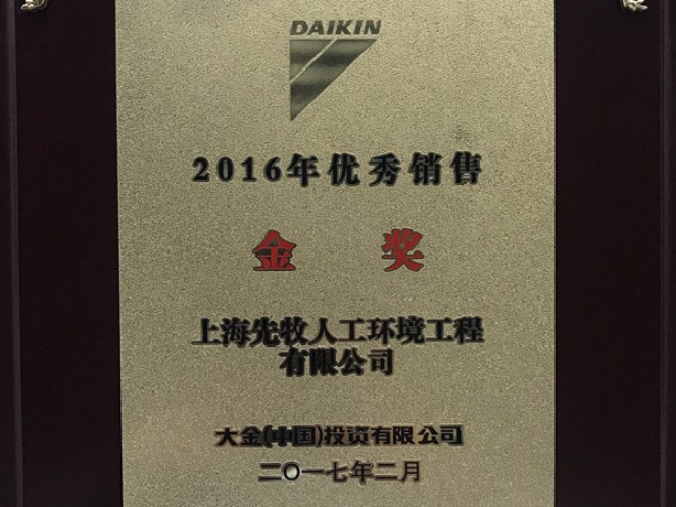 2016年销售金奖